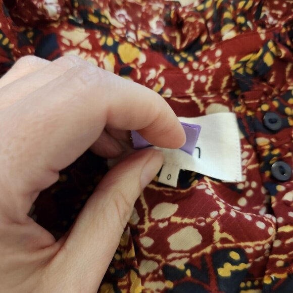 BA&SH women's long sleeve blouse in size 0 in viscose - Picture 4 of 8